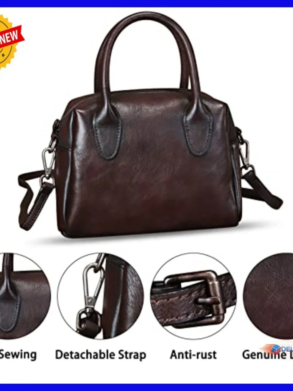 Genuine Leather Hobo Satchel Crossbody Shoulder Bag Handmade Vintage